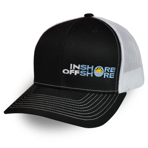 Inshore Offshore Snapback Cap in Black