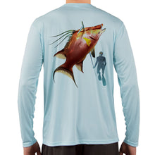 Load image into Gallery viewer, Diver with Hogfish Snapper Vapor Dri Fit - Arctic Blue